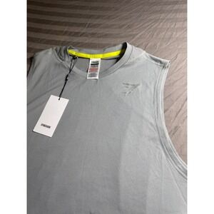 Gymshark Mens Speed Tank Smokey Grey Large GMTK5033-SMG Sleeveless Training $47